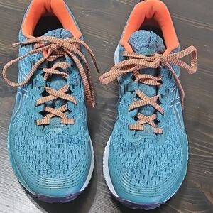 Women's Teal and Orange Athletic Shoes